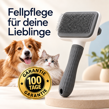 ALOWI TOLINO - Selbstreinigende Fellbürste für Hunde & Katzen